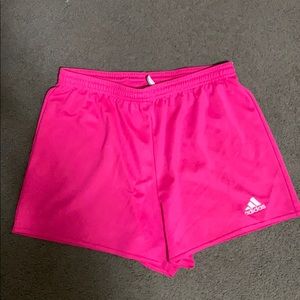 Neon Pink Adidas Soccer Shorts